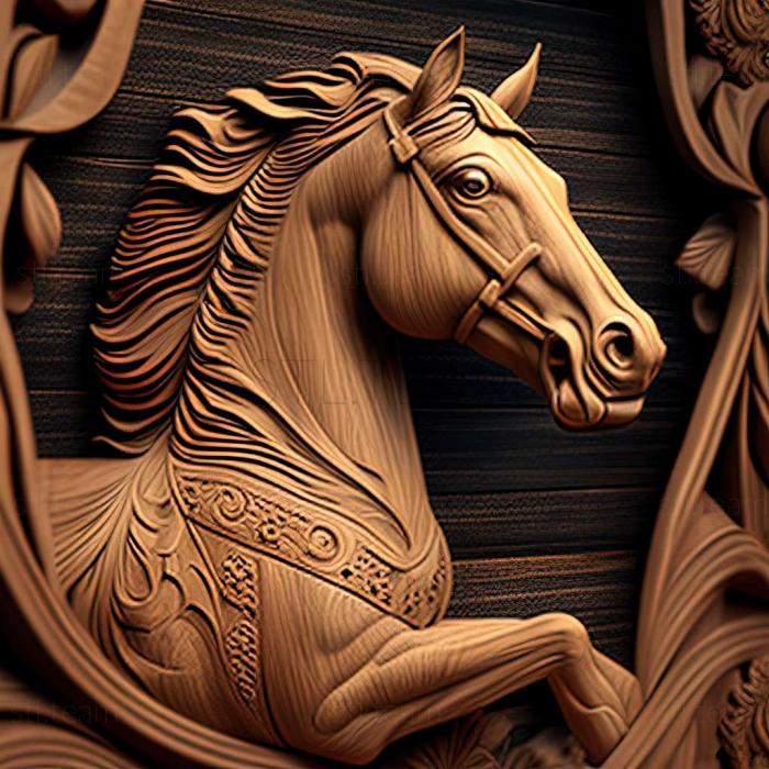 3D модель Кашмірський кінь знаменита тварина (STL)